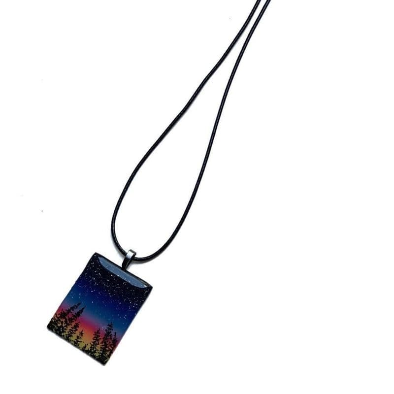 Scenic Clay Charm Necklace or Pin