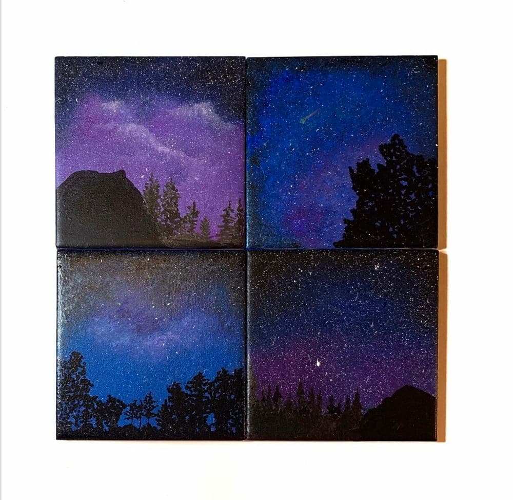 Hand-Painted Night Sky Coasters